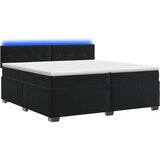 s box springom, madracem i LED-om Crna 200 x 200 cm | shoptok.hr