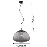  Argon 4350 - Luster na sajli TRINI 1xE27/15W/230V prečnik 40 cm crna | Eponuda.com