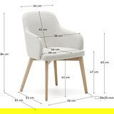 Kave Home Krem blagovaonska stolica Nelida – | shoptok.hr