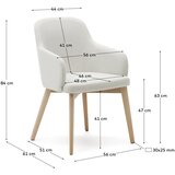 Kave Home Kremno bel jedilni stol Nelida – | Shoptok.si