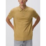 Reserved Polo-džemper s mješavinom pamuka - boja senfa | shoptok.hr