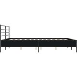  Posteljni okvir črn 180x200 cm inženirski les in kovina, (21166025) | Shoptok.si