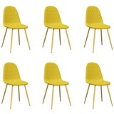 Maison Chic Jedilni stoli - Vzorci stoli 6 kosov gorčično rumen žamet A1142, (22032333) Cene