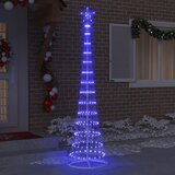  LED božićno drvce s 290 LED svjetlima Plava 250 cm Metal | shoptok.hr