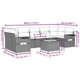 vidaXL 8-dijelni set vrtnih sofa s jastucima smeđi od poliratana | shoptok.hr