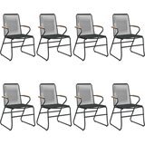 vidaXL 9-dijelni vrtni blagovaonski set od PVC ratana crni | shoptok.hr