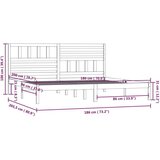  Posteljni okvir 180x200 cm trdna borovina, (20883717) | Shoptok.si