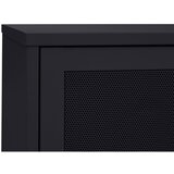 Unique Furniture Crna metalna TV komoda 160x55x45 cm Veep – | shoptok.hr