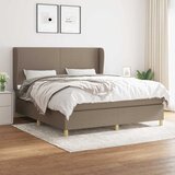  Krevet s oprugama i madracem smeđesivi 180x200 cm tkanina | shoptok.hr