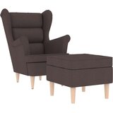 vidaXL Fotelj s stolčkom za noge temno rjavo blago, (22054414) | Shoptok.si