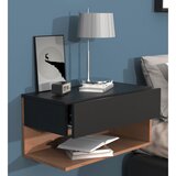 MID.YOU Nočna Omarica Usal Xl 60, Hrast, Črna | Shoptok.si