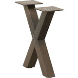  Noge za stolić X-oblika 2 kom prirodni čelik 30x(30-31)cm čelik | shoptok.hr