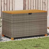  Vrtna kutija za pohranu siva 110x55x63cm poliratan drvo bagrema | shoptok.hr
