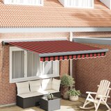 vidaXL Ročna retraktibilna tenda Oranžna in rjava 350x250 cm | Shoptok.si