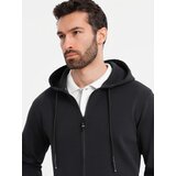 Ombre Unzipped hoodie sweatshirt in streetwear style - black | shoptok.hr