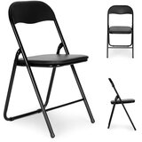 ModernHome SET OD 6 SKLOPIVIH STOLICA BLACK ECO-LEATHER - PJJBS0024-06 Cene