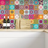 Ambiance Komplet 60 stenskih nalepk Tiles Vintage, 10 x 10 cm Cene