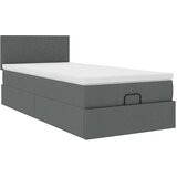 vidaXL Otomanski okvir kreveta s madraca tamnosivi 90x190cm tkanine | shoptok.hr