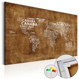  Slika na plutenoj podlozi - The Lost Map [Cork Map - Italian Text] 120x80 | shoptok.hr
