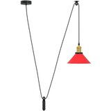 vidaXL visilica podesiva po visini E27 sjaj crvena Ø 22 cm metal | shoptok.hr