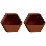  Zidne sadilice 2 kom boja hrđe od čelika COR-TEN 30x10x25 cm | Eponuda.com