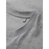 Ombre Men's printed cotton T-shirt with round neckline - light grey | Shoptok.si