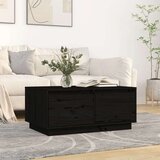  Stolić za kavu crni 80 x 50 x 35 cm od masivne borovine Cijene