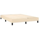  Krevet box spring s madracem LED krem 140x190 cm od tkanine | shoptok.hr
