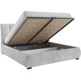 MID.YOU OBLAZINJENA POSTELJA 160 cm x 200 cm , les, tekstil, leseni material svetlo siva | Shoptok.si