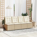  Nagibna vrtna sofa s jastucima bež od poliratana | Eponuda.com