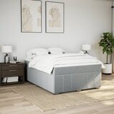  Krevet box spring s madracem svjetlosiva 160x200 cm tkanina | shoptok.hr