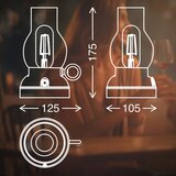 BRILO LED prigušiva spoljna punjiva stona lampa KANEA LED/1,5W/5V IP44 1200mAh u bronzanoj boji | Eponuda.com