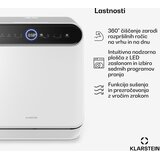 Klarstein Oceana namizni pomivalni stroj | 7 programov | Tehnologija Aqua-Stop | 860 W | 42 cm | Shoptok.si