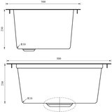 Sandonna HANDMADE HD5050 EDITION 500X500/230 MM CRNA | Eponuda.com