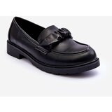 S. BARSKI Leather Loafers Half-Boots on Flat Heel Black SBarski HY335 | shoptok.hr