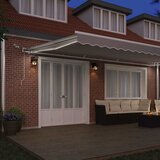  Skrovita tenda Svijetlo siva 600 × 300 cm Poliester i metal | shoptok.hr