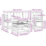  Set vanjskih sofa 5 kom. Prirodna i svijetlo siva | shoptok.hr