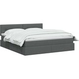 Krevet s madracem i skladištem Tamnosiva 160 x 200 cm Baršun | shoptok.hr