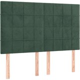  Za krevet s uzglavljem tamnozeleni 140x200 cm baršunasti | shoptok.hr