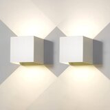 FUPE Komplet 2 LED zunanjih/notranjih stenskih svetilk z nastavljivim kotom svetlobnega snopa | Shoptok.si