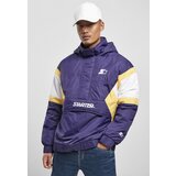 Starter Color Block Half Zip Retro Jacket Purple/wht/buff Yellow Cene