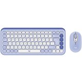 Logitech komplet brezžične tipkovnice in miške Pop Icon Combo, vijolična Cene