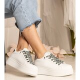 Gemre White women's sneakers with chunky laces Kessa | shoptok.hr
