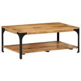 vidaXL Klubska mizica 100x55x38 cm trden mangov les in jeklo, (21242593) Cene