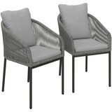 Bessagi Garden Vrtni Stol Pepe, Svetlo Siva, 2-Delni Set | Shoptok.si