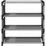 vidaXL Stalak za cipele 4 razine sivi 54x28x55 cm netkana tkanina | shoptok.hr