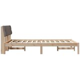  Okvir kreveta Smeđa i taupe 140 x 200 cm Masivna borovina | shoptok.hr