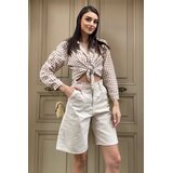 Trend Alacati Stili Ženski šorts ALC-X8174, Bež Cene