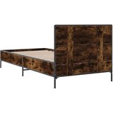 vidaXL Okvir krevet boja hrasta 90 x 190 cm konstruirano drvo i metal | shoptok.hr