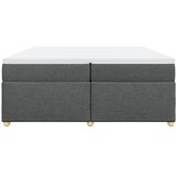  Krevet s oprugama i madracem tamnosivi 200 x 200 cm od tkanine Slike